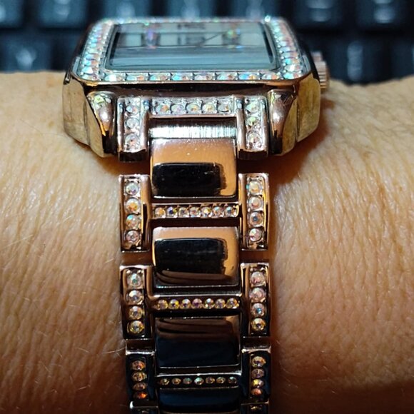 Kirks Folly 'Glory Days' bracelet watch, Aurora Borealis Crystal Accents - Picture 5 of 9